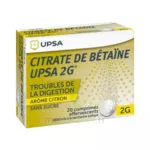 Citrate De Betaïne Upsa 2 G Comprimés Effervescents Sans Sucre Citron 2t/10 à Saint-Médard-en-Jalles